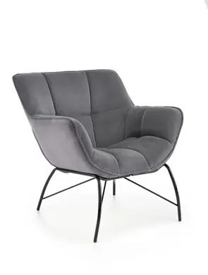 Кресло Belton Velvet Серый HALMAR 4868-1 фото