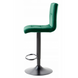 Барний стілець зі спинкою Bonro B-0106 велюр зелений з чорною основою (42400406) borno42400406 фото 4