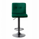 Барний стілець зі спинкою Bonro B-0106 велюр зелений з чорною основою (42400406) borno42400406 фото 3