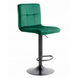 Барний стілець зі спинкою Bonro B-0106 велюр зелений з чорною основою (42400406) borno42400406 фото 1