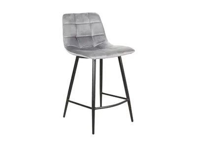 Барный стул MILA H-2 Velvet Серый SIGNAL 7398 фото