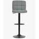 Барний стілець зі спинкою Bonro B-0106 сірий з чорною основою (42400428) borno42400428 фото 2