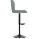 Барний стілець зі спинкою Bonro B-0106 сірий з чорною основою (42400428) borno42400428 фото 7