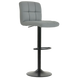 Барний стілець зі спинкою Bonro B-0106 сірий з чорною основою (42400428) borno42400428 фото 5