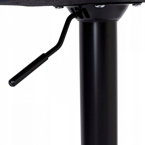 Барний стілець зі спинкою Bonro B-074 велюр сіре з чорною основою (42400302) borno42400302 фото