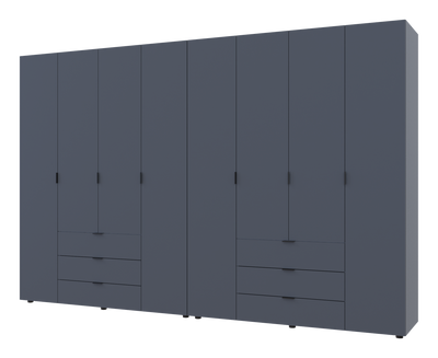 Распашной шкаф для одежды Doros Гелар комплект Графит 4+4 ДСП 310х49,5х203,4 (42002130) 42002130-1782247681 фото
