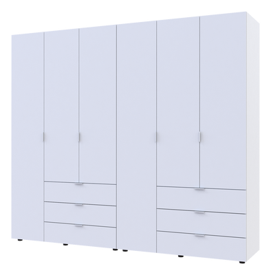 Распашной шкаф для одежды Doros Гелар комплект Белый 3+3 ДСП 232,4х49,5х203,4 (42002119) 42002119-1782247648 фото