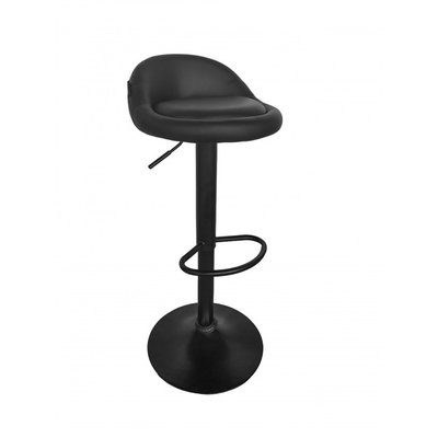 Барный стул со спинкой Bonro B-075 черный (черное основание) (42400100) borno42400100 фото