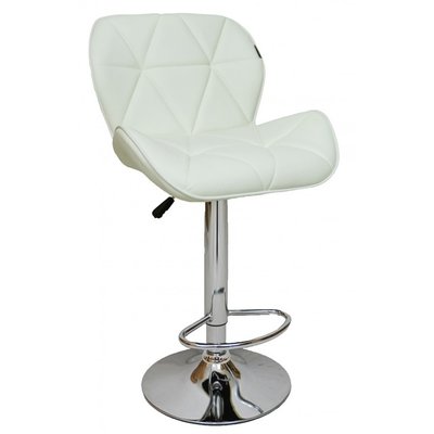 Барний стілець зі спинкою Bonro B-087 білий (40600007) borno40600007 фото