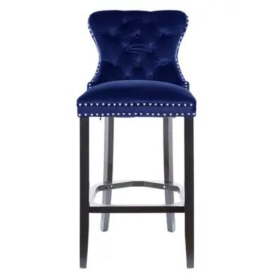 Барний стілець August H-1 Velvet Синій SIGNAL 2566 фото