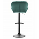 Барний стілець зі спинкою Bonro B-087 велюр зелене з чорною основою (42400427) borno42400427 фото 5