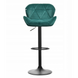 Барний стілець зі спинкою Bonro B-087 велюр зелене з чорною основою (42400427) borno42400427 фото 3