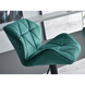 Барний стілець зі спинкою Bonro B-087 велюр зелене з чорною основою (42400427) borno42400427 фото 6
