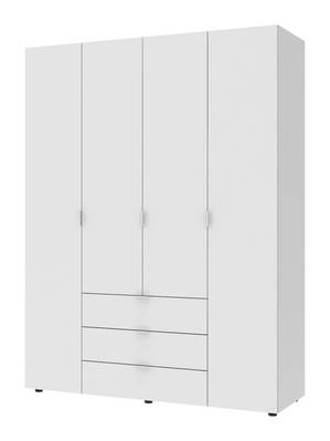 Распашной шкаф для одежды Doros Гелар Белый 4 ДСП 155х49,5х203,4 (42001022) 42001022-1782247193 фото