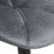 Барний стілець зі спинкою Bonro B-087 велюр сіре з чорною основою (42400304) borno42400304 фото 10