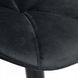 Барний стілець зі спинкою Bonro B-087 велюр чорне з чорною основою (42400408) borno42400408 фото 3