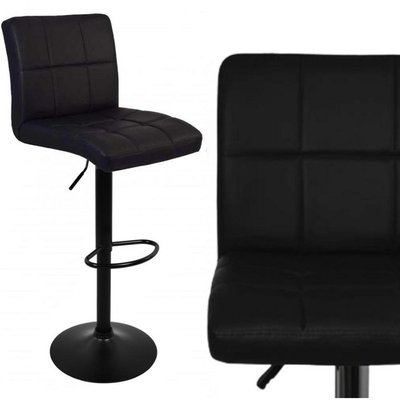Барный стул со спинкой Bonro BC-0106 черный с черным основанием (47000151) borno47000151 фото