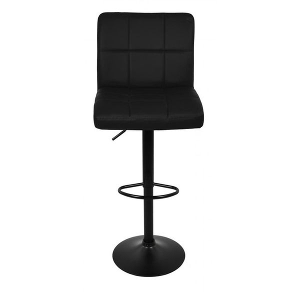 Барний стілець зі спинкою Bonro BC-0106 чорний з чорною основою (47000151) borno47000151 фото