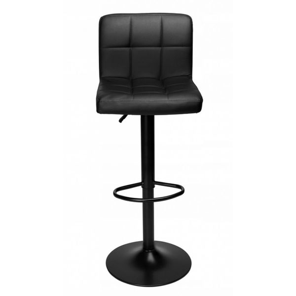 Барний стілець зі спинкою Bonro BN-0106 чорний з чорною основою (42400437) borno42400437 фото