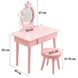 Туалетный столик Bonro В-084 (розовая табуретка) (42400134) borno42400134 фото 10