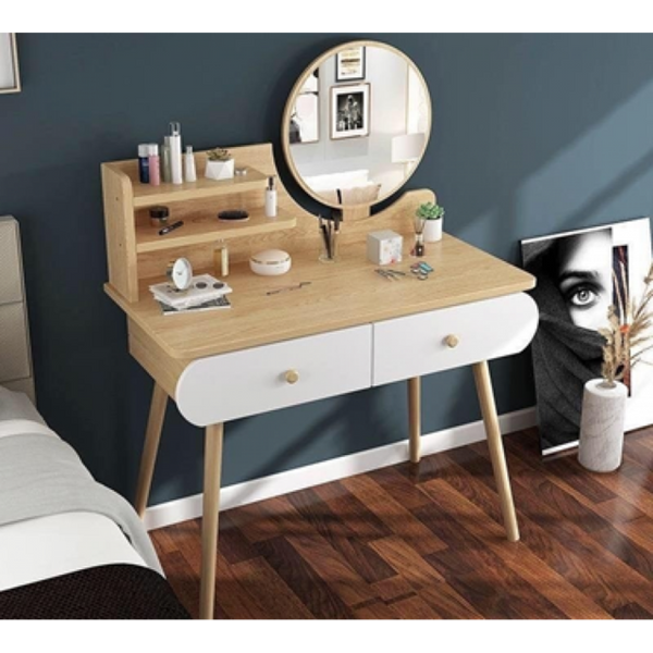 Туалетный столик с круглым зеркалом Bonro B063 (42400133) borno42400133 фото