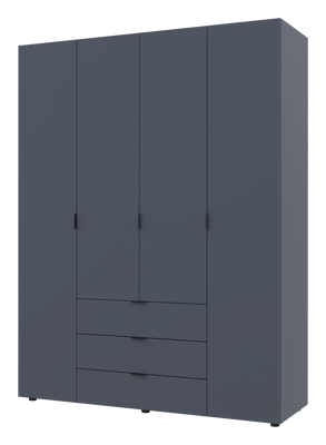 Распашной шкаф для одежды Doros Гелар Графит 4 ДСП 155х49,5х203,4 (80737075) 80737075-1782247670 фото