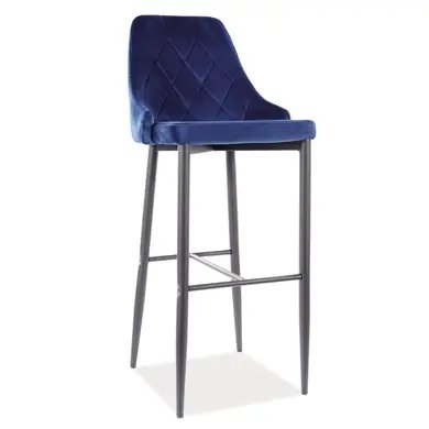 Барный стул Trix B H-1 Velvet Синий SIGNAL 2608-2 фото