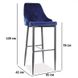 Барний стілець Trix B H-1 Velvet Синій SIGNAL 2608-2 фото 6