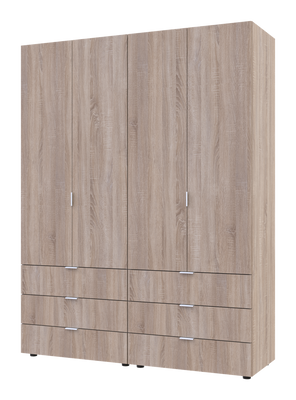 Распашной шкаф для одежды Doros Гелар комплект Cонома 2+2 ДСП 155х49,5х203,4 (42002123) 42002123-1782247674 фото