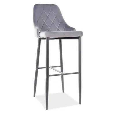 Барный стул Trix B H-1 Velvet Серый SIGNAL 2608-3 фото