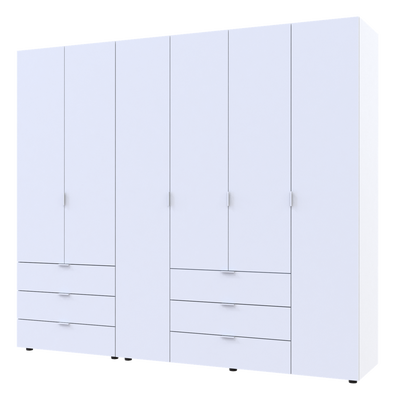 Распашной шкаф для одежды Doros Гелар комплект Белый 2+4 ДСП 232,5х49,5х203,4 (42002124) 42002124-1782247675 фото
