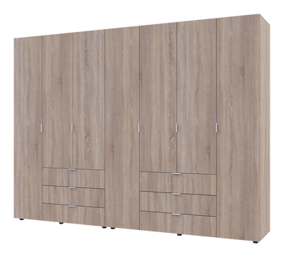 Распашной шкаф для одежды Doros Гелар комплект Cонома 3+4 ДСП 271,2х49,5х203,4 (42002127) 42002127-1782247678 фото