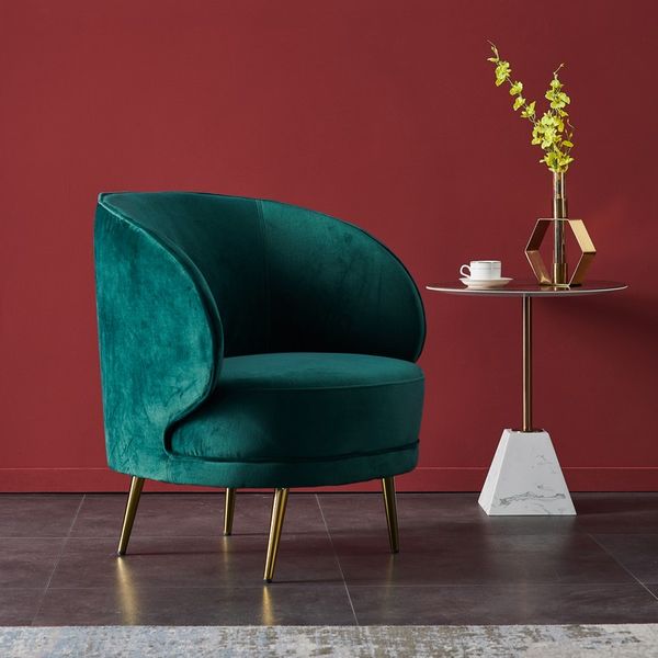 Кресло "Сильвия" изумрудный + золото Vetro-silviya-emerald-armchair фото