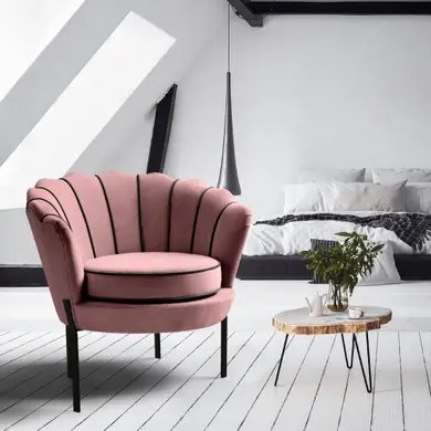 Кресло ANGELO Velvet Розовый HALMAR 7105 фото