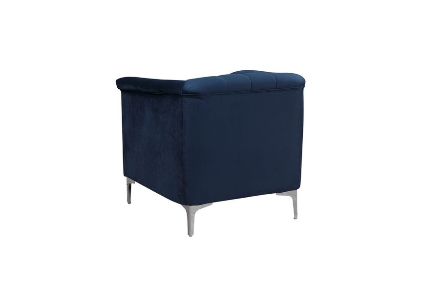 Кресло "Джованни" индиго + серебро Vetro-Giovanni-indigo-velvet-armchair фото