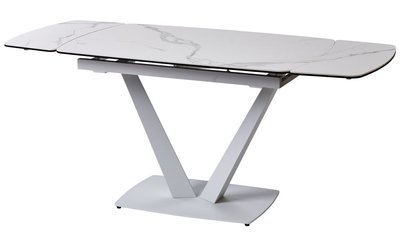Elvi Matte Staturario стол керамический 120-180 см белый DT109CR-MATTE STATURARIO фото