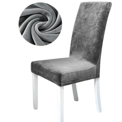 Вельветовий чохол для стільця Diana Textile Velvet al2203Grey фото