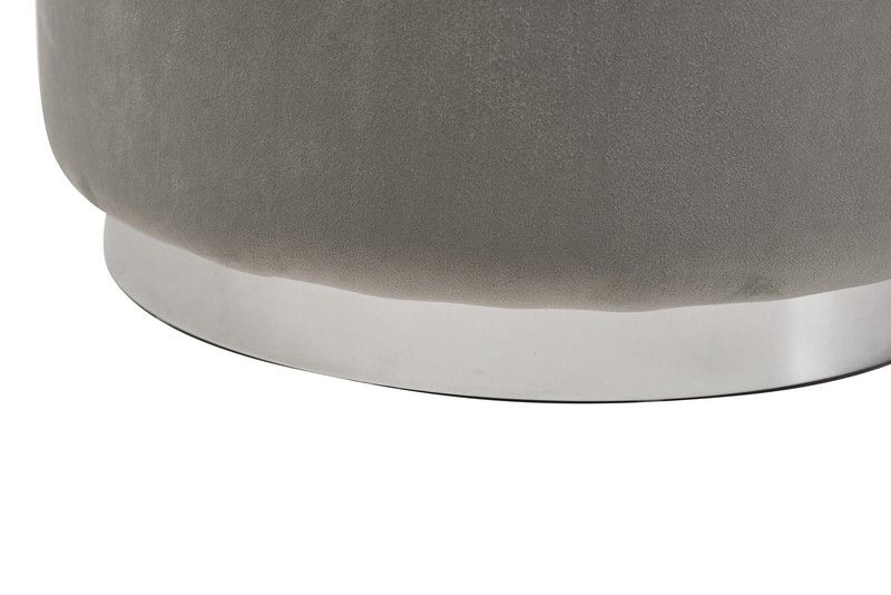 Пуф "Ріко" сірий + срібло Vetro-riko-grey/silver-pouf фото