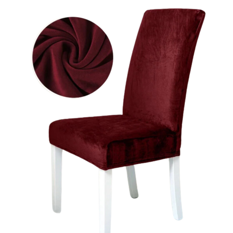 Вельветовий чохол для стільця Diana Textile Velvet al2203Wine фото