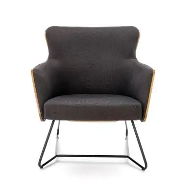 Кресло CHILLOUT Темно-серый/орех HALMAR 7124 фото