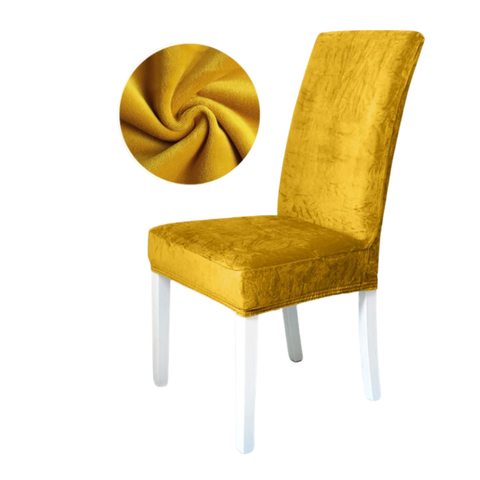 Вельветовий чохол для стільця Diana Textile Velvet al2203Gold фото