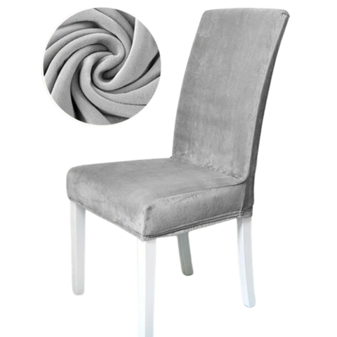 Вельветовий чохол для стільця Diana Textile Velvet al2203Light-Grey фото