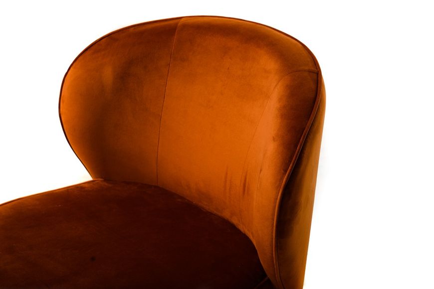 Кресло "Фабио" медный велюр + черный Vetro-fabio-copper-armchair фото