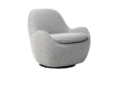 Поворотне крісло "Каллісто" сірий Vetro-Callisto-gray- ripples-swivel-chair фото