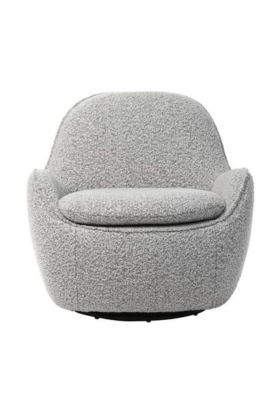 Поворотное кресло Vetro Mebel Каллисто Vetro-Callisto-gray- ripples-swivel-chair фото