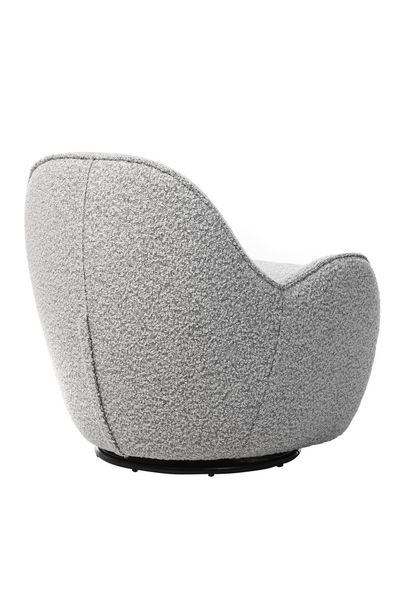 Поворотное кресло Vetro Mebel Каллисто Vetro-Callisto-gray- ripples-swivel-chair фото