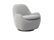 Поворотное кресло Vetro Mebel Каллисто Vetro-Callisto-gray- ripples-swivel-chair фото 1