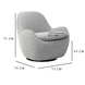 Поворотное кресло Vetro Mebel Каллисто Vetro-Callisto-gray- ripples-swivel-chair фото 2