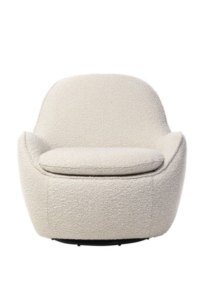 Поворотное кресло Vetro Mebel Каллисто Vetro-Callisto-ivory-swivel-chair фото