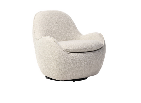 Поворотное кресло Vetro Mebel Каллисто Vetro-Callisto-ivory-swivel-chair фото